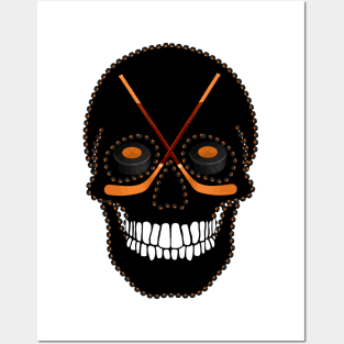 Ice Hockey Skull Posters and Art